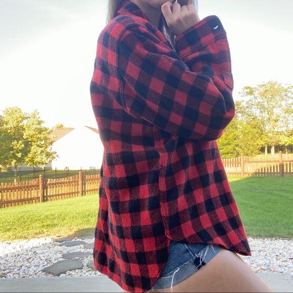 Woolrich Tops - Vintage woolrich red checkered Buffalo plaid button down chore utility shirt med